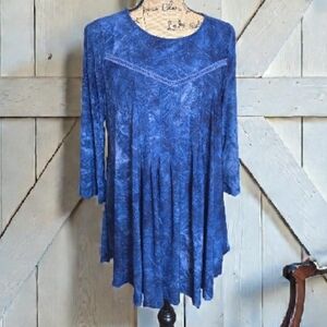 New Directions Curvy Blue Blouse